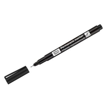 Маркер перманентный OfficeSpace черный, тонкий металл. наконечник, 0,5мм